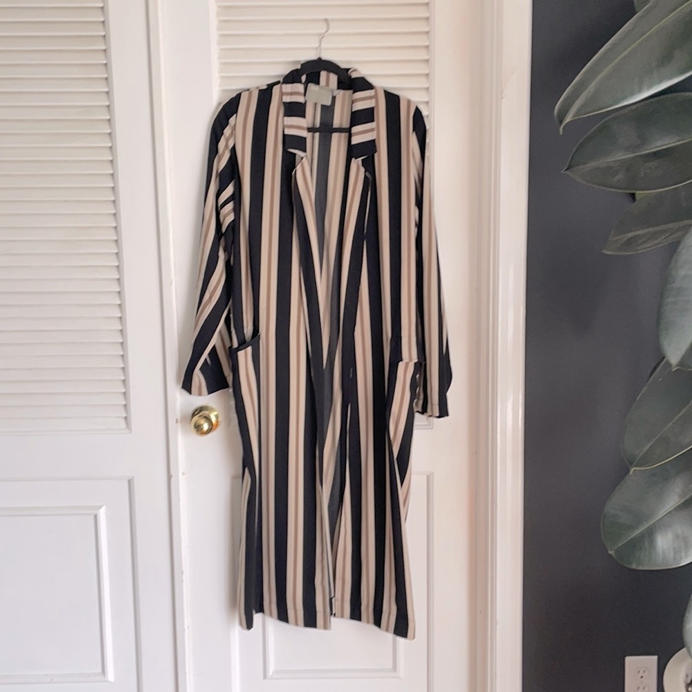 ASOS stripe duster coat